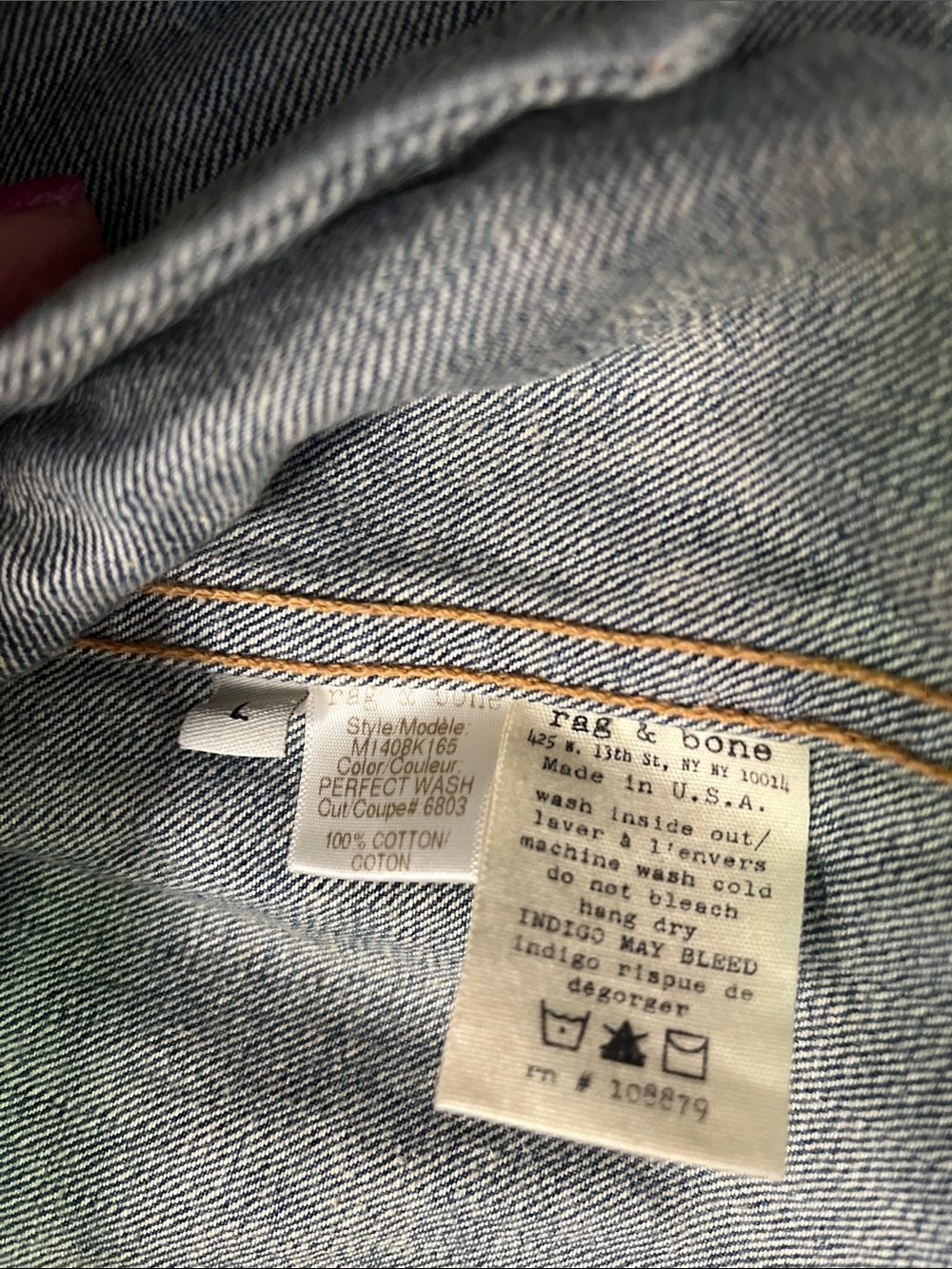 rag & bone Tailored Workwear Denim Jacket – Size Large - Picture 3 of 12